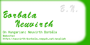 borbala neuvirth business card