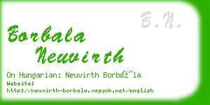 borbala neuvirth business card